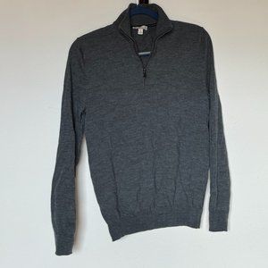 Men's Gap Extra Fine Merino Wool 1/4 Zip Sweater - Size Small